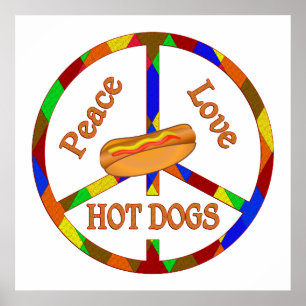 Affiche Hot-dogs d'amour de paix