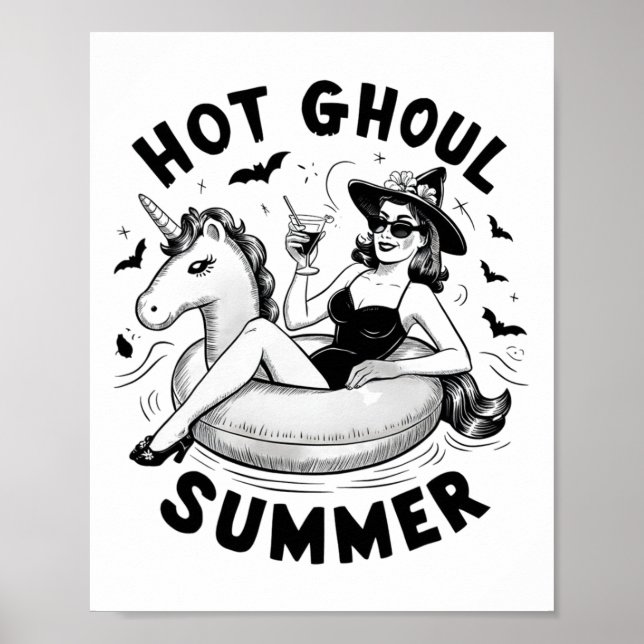 Affiche Hot Ghoul Été Drôle Halloween Costumes de tenue (Devant)
