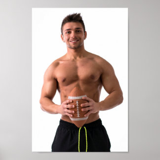 Affiche Hot Guy Sexy Shirless Muscle Football Stud Hunk