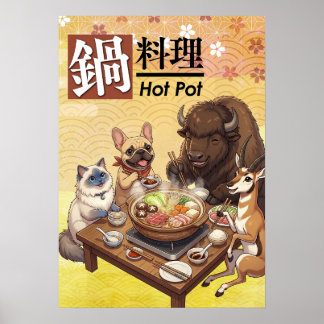 Affiche hot pot yosenabe -Ragdoll, French Bulldog... etc-