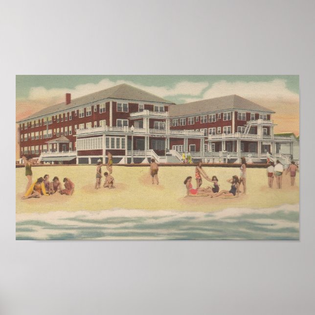 Affiche Hotel Atlantic, 1950 Ocean City, MD (Devant)