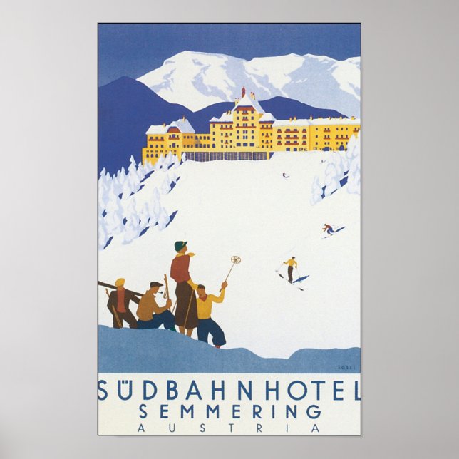 Affiche Hôtel de Sudbahn Semmering Autriche (Devant)