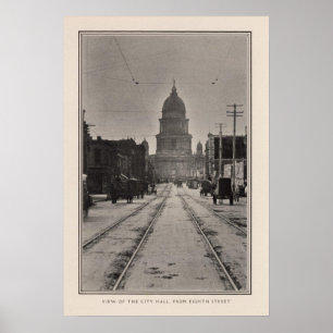Affiche Hôtel de ville de San Francisco à partir de 8ème S