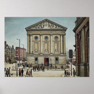 Affiche Hôtel de ville de Todmorden dans le style Lowry