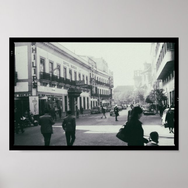 Affiche Hotel Madrid 1964 Espagne Monochrome (Devant)