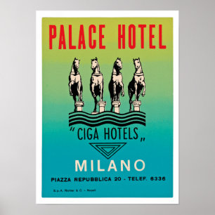 Affiche Hôtel Milan de palais