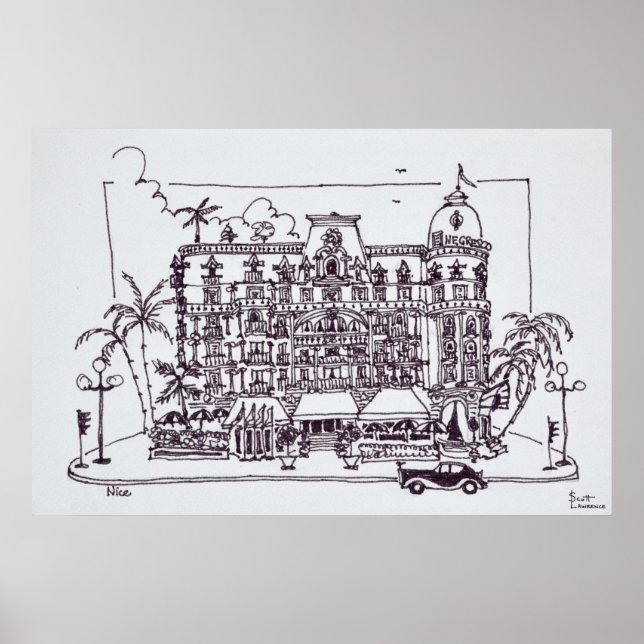 Affiche Hôtel Negresco Promenade anglaise | Nice, France (Devant)