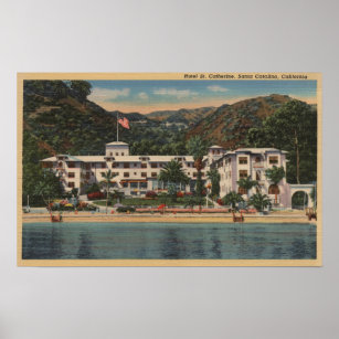 Affiche Hôtel St Catherine à Père Noël Catalina, Californi