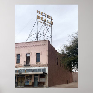 Affiche Hôtel vintage Beale Kingman Route66 Arizona Photo