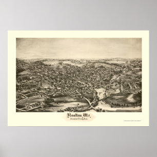 Affiche Houlton, ME Carte panoramique - 1894