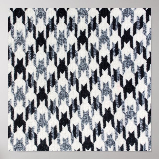 Affiche Houndstooth black and white pattern (Devant)