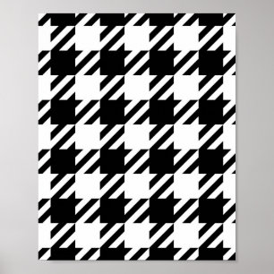 Affiche Houndstooth noir et blanc