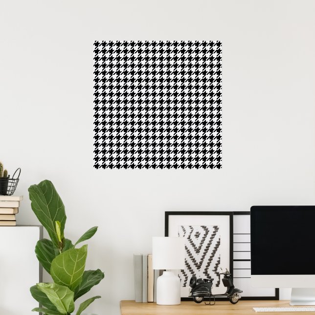 Affiche Houndstooth noir et blanc par Shirley Taylor (Bureau à domicile)