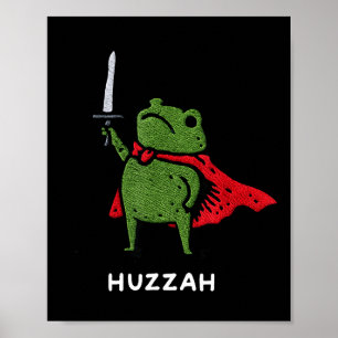 Affiche Hourra Chevalier Grenouille Citation de l'épée drô