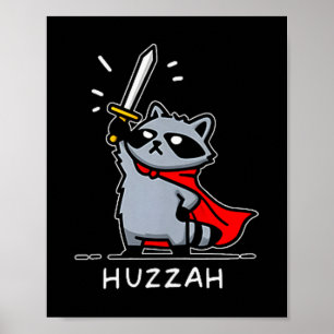 Affiche Hourra Raton Chevalier Citation de Mème d'Épée Drô