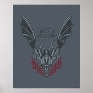 Affiche HOUSE of the Dragon | Fire-Breathing Dragon Head