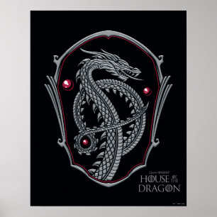 Affiche HOUSE of the Dragon Silver Dragon Crest