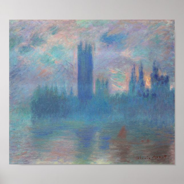 Affiche Houses of Parliament (London), Monet (Devant)