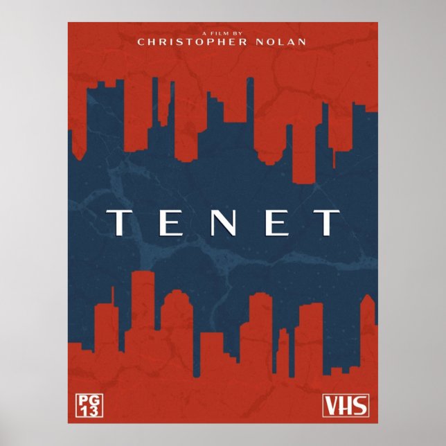 Affiche Housse VHS rétro TENET (Devant)