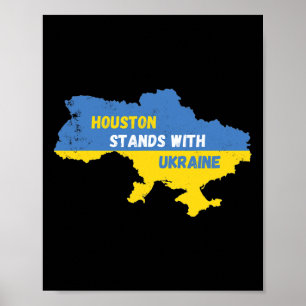 Affiche Houston Texas est aux côtés de l'Ukraine