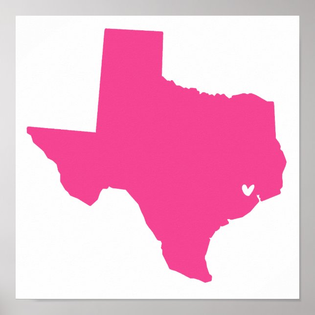 Affiche Houston, Texas Love (Devant)