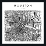 Affiche Houston Texas Minimal Modern Street Map<br><div class="desc">Houston Texas Minimal Modern Street Map</div>