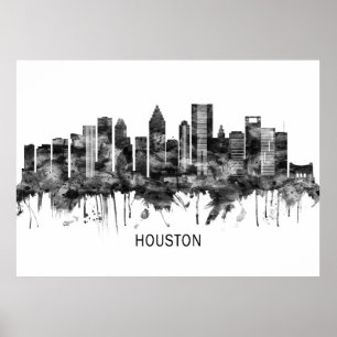 Affiche Houston Texas Skyline