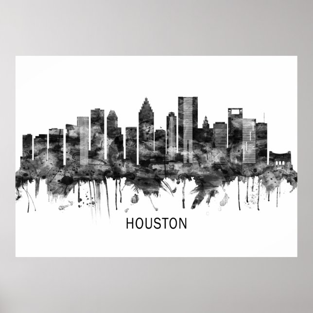 Affiche Houston Texas Skyline (Devant)
