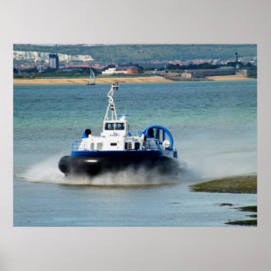 Affiche Hovercraft arrivant à Ryde