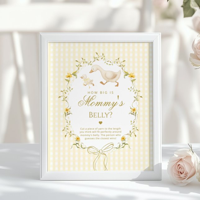 Affiche How big is mommys belly Silly Goose gender neutral (Créateur téléchargé)