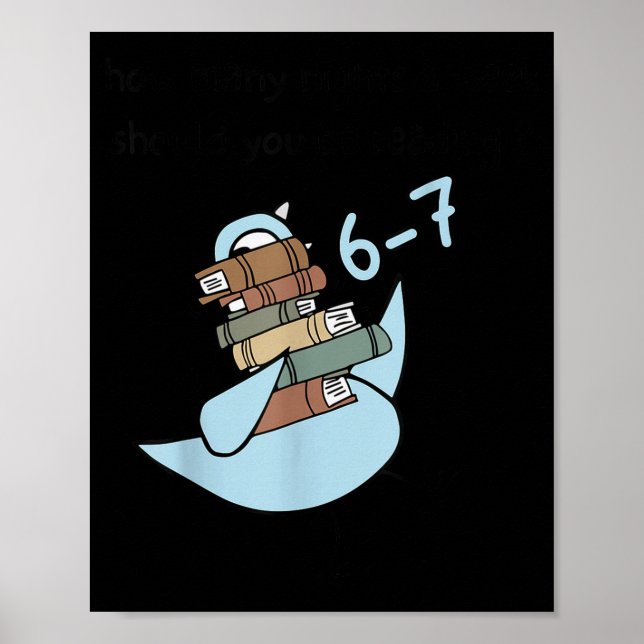 Affiche How Many Nights A Week Should You Be Reading 6-7 S (Devant)