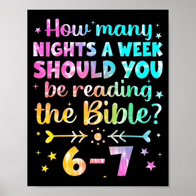 Affiche How Many Nights A Week Should You Be Reading The B (Devant)