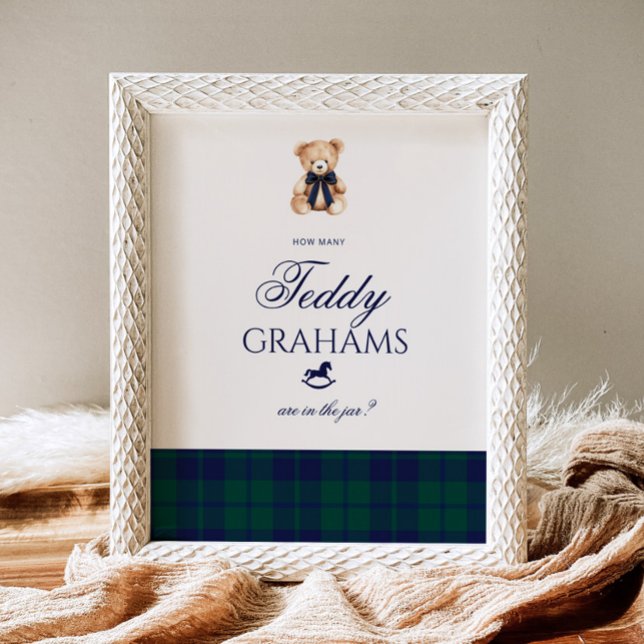 Affiche How many teddy grahams Teddy Bear Red Bow (Créateur téléchargé)