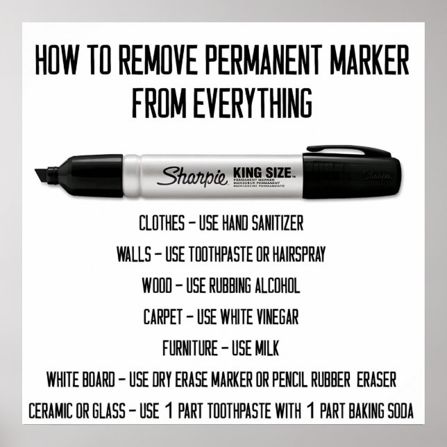 Affiche How to Remove Permanent Marker From Everything  (Devant)
