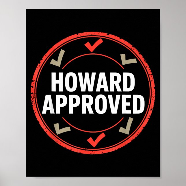 Affiche Howard approuvé  (Devant)