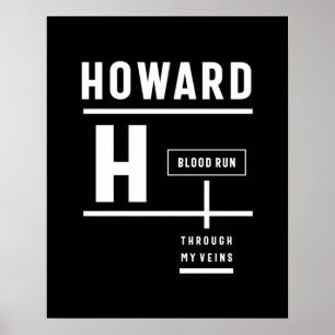 Affiche Howard Nom personnalisé Cadeau Anniversaire