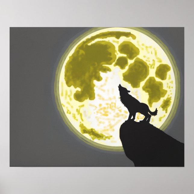 Affiche howling wolf (Devant)
