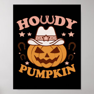 Affiche Howy Citrouille Western Country Automne Automne Co