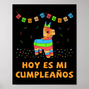 Affiche Hoy Es Mi Cumpleanos Pinata Anniversaire Cinco De 