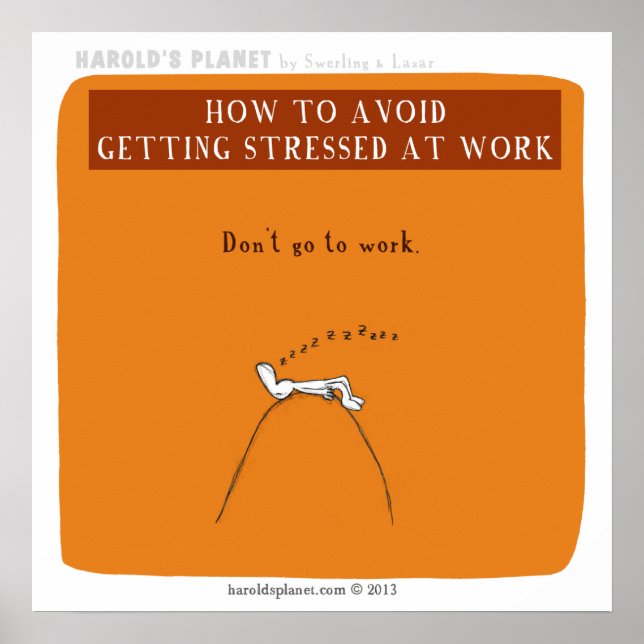 Affiche HP5066 "comment éviter le stress au travail" (Devant)