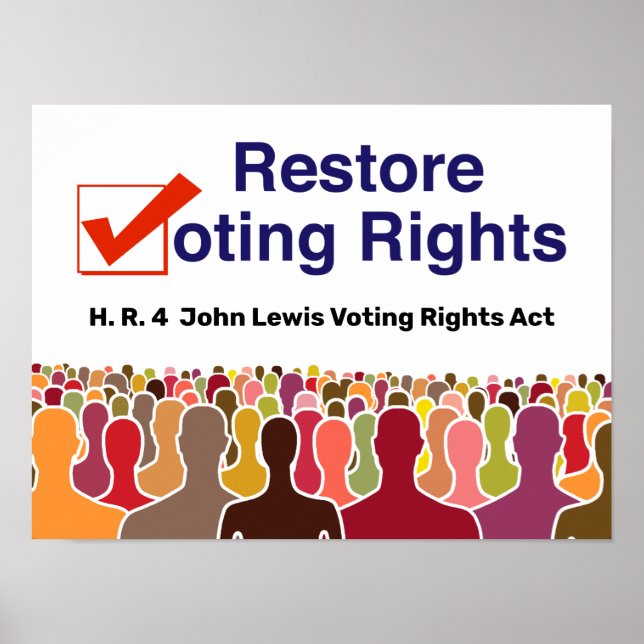 Affiche HR4 John Lewis Voting Rights Act (Devant)