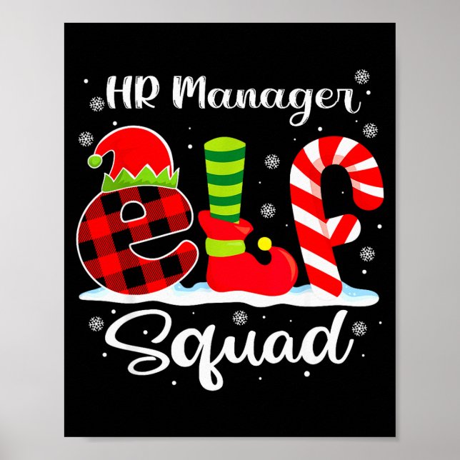 Affiche Hr Manager Elf Squad Christmas Recruiter Matching  (Devant)