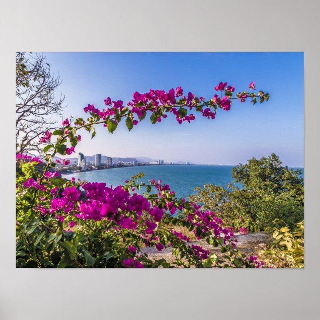 Affiche Hua Hin Skyline de Khao Takiab Temple cadeau (Devant)