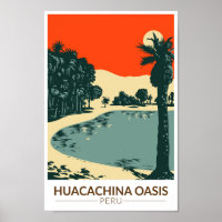 Huacachina Pérou Travel Art Vintage