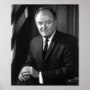Affiche Hubert Humphrey Portrait - Vers 1965