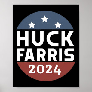 Affiche Huck Farris Pro Trump Pro Freedom Kamala n'est pas