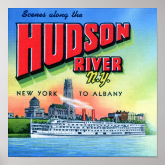 Affiche Hudson River New York à Albany
