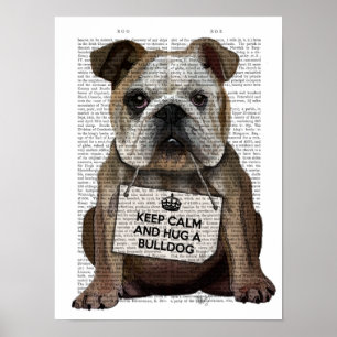 Affiche Hug a Bulldog
