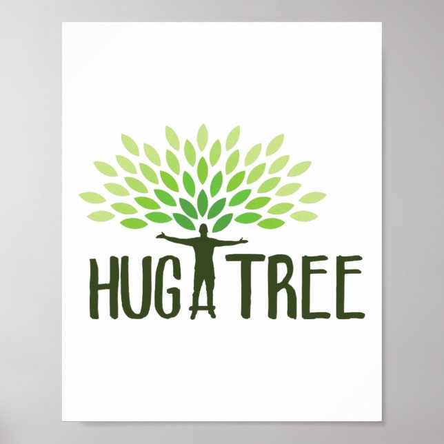 Affiche Hug A Tree - Jour des terres Hugger Tree Save Eart (Devant)