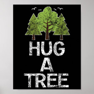 Affiche Hug Arbre Arbre Hug Terre Jour Arbor